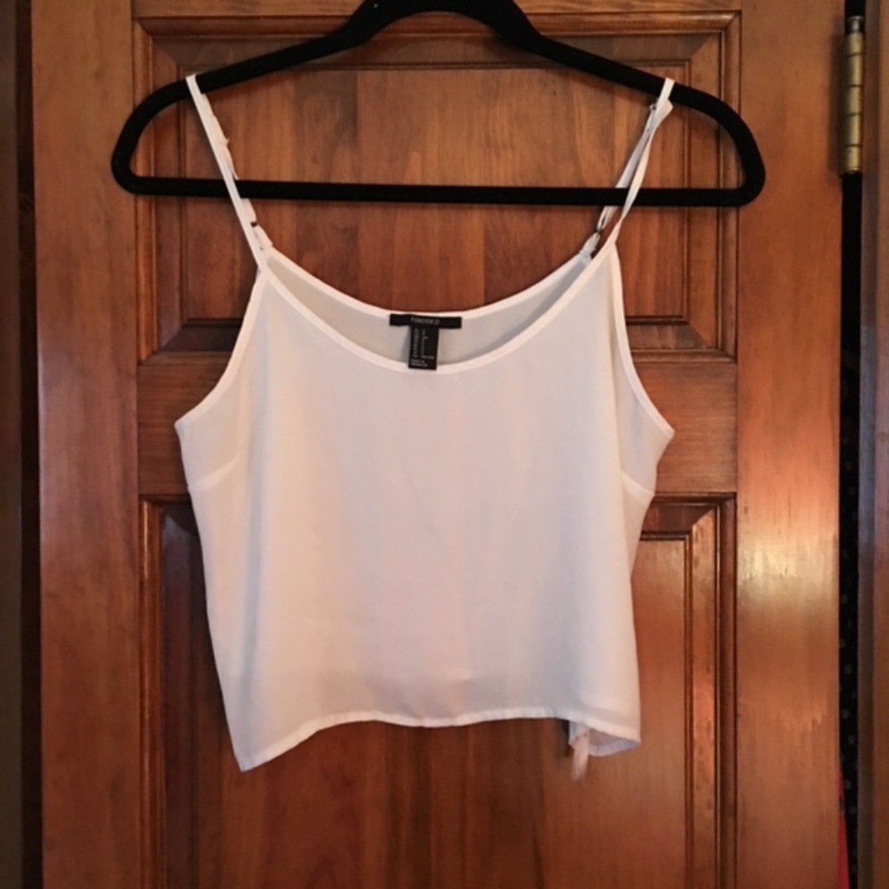 Semi-Sheer Cropped Forever 21 Tank